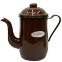 Ver imagem 1 de Bule Leiteira em Aço Esmaltado 1,25 Litros para Café Marrom