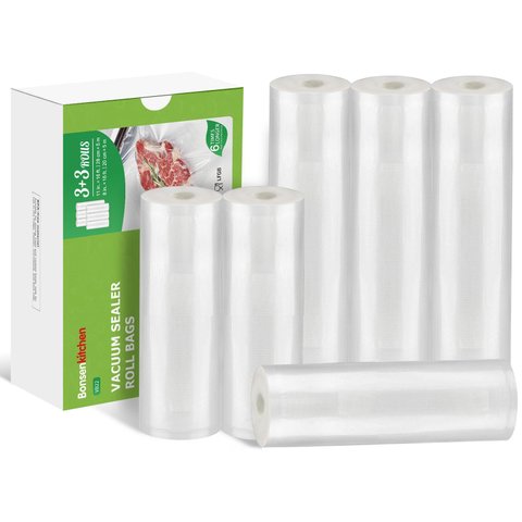 Rolos para Seladora a Vácuo Bonsenkitchen, 6 Unidades, Bpa-free, Sous Vide