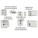 Ver imagem 5 de Armário de Cozinha Completa de Canto 100% MDF 409cm Frentes Branco Brilho Acordes Madesa 01