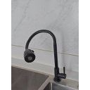 Ver imagem 2 de Torneira Preto Fosco Cozinha Flexível Água Fria 1/4 Gourmet