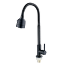 Ver imagem 1 de Torneira Preto Fosco Cozinha Flexível Água Fria 1/4 Gourmet