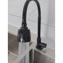 Ver imagem 4 de Torneira Preto Fosco Cozinha Flexível Água Fria 1/4 Gourmet