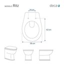 Ver imagem 3 de Assento Sanitário com Fechamento Lento Ritz Cinza Real para Vaso Deca