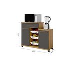 Ver imagem 2 de Fruteira Teresina Arte Móveis 2 Portas 1 Gaveta 3 Cestos Cinamomo/grafite