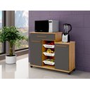 Ver imagem 3 de Fruteira Teresina Arte Móveis 2 Portas 1 Gaveta 3 Cestos Cinamomo/grafite