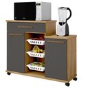 Ver imagem 1 de Fruteira Teresina Arte Móveis 2 Portas 1 Gaveta 3 Cestos Cinamomo/grafite