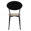 Ver imagem 7 de Kit 04 Cadeiras Estofada para Sala de Jantar Azuri Preto C01 Linho Areia Courino Preto - Lyam Decor