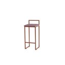Ver imagem 1 de Banqueta Alta Decorativa Pietra em Suede com Armação Dourada - Rose