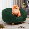 Mini Cama Poltrona Pet Lary Baby para Cachorro Veludo Verde - Desk Design - 3