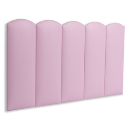 Cabeceira Solteiro Modulada Nuvem Cama Box Corino Rosa Bebê - 1