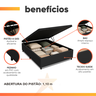 Cama Box com Baú Casal So1clique Suede Preto - 4