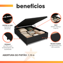 Ver imagem 4 de Cama Box com Baú Casal So1clique Suede Preto