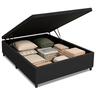 Cama Box com Baú Casal So1clique Suede Preto - 2