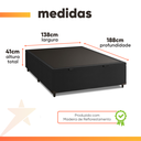 Ver imagem 3 de Cama Box com Baú Casal So1clique Suede Preto