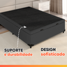 Cama Box com Baú Casal So1clique Suede Preto - 6