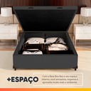 Ver imagem 5 de Cama Box com Baú Casal So1clique Suede Preto