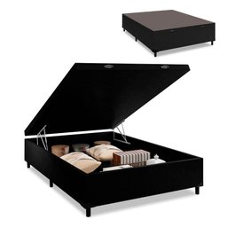 Cama Box com Baú Casal So1clique Suede Preto - 2