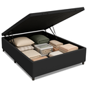 Ver imagem 1 de Cama Box com Baú Casal So1clique Suede Preto