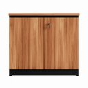 Ver imagem 6 de Armário Baixo 80cm para Escritório 2 Portas com Chave Puxadores Cava Corporate Marrom/Nogal/Preto