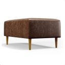 Ver imagem 2 de Puff Sala Damon Multiuso Corino Marrom Pés Palito Castanho