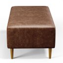 Ver imagem 3 de Puff Sala Damon Multiuso Corino Marrom Pés Palito Castanho