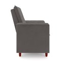 Ver imagem 7 de Poltrona Decorativa Estofada Confortável Sala Atenas Suede:cinza