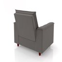 Ver mais imagens de Poltrona Decorativa Estofada Confortável Sala Atenas Suede:cinza