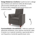Ver imagem 5 de Poltrona Decorativa Estofada Confortável Sala Atenas Suede:cinza