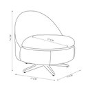 Ver imagem 4 de Kit 2 Poltronas Sala de Estar Giulio Base de Ferro Giratória Pu Verde G92 - Gran Belo