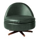 Ver imagem 5 de Kit 2 Poltronas Sala de Estar Giulio Base de Ferro Giratória Pu Verde G92 - Gran Belo