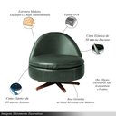 Ver imagem 3 de Kit 2 Poltronas Sala de Estar Giulio Base de Ferro Giratória Pu Verde G92 - Gran Belo