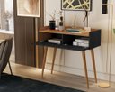 Ver imagem 3 de Aparador Buffet Andressa 2 Portas Cor Freijó / Preto - Comprar Moveis em Casa