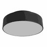Plafon Ibiza Preto 3 Lampadas Tualux - 1