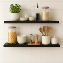 Ver imagem 2 de Prateleira Mdf 160x20 Moderna Suporte Parede Invisivel 30mm:preto