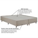 Ver imagem 6 de Cama Base Box King Estofada em Madeira Maciça Base Reforçada Santorini Espresso Móveis Bege/Linho