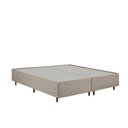 Ver imagem 3 de Cama Base Box King Estofada em Madeira Maciça Base Reforçada Santorini Espresso Móveis Bege/Linho