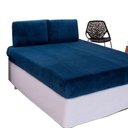 Ver imagem 1 de Jogo de Lençol Casal em Manta Plush 3 Peças - Marinho - 100% Poliéster