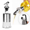 Ver imagem 2 de Porta Azeite Óleo e Vinagre 200ml Galheteiro Vidro Aço Inox