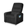 Cadeira Poltrona do Papai Reclinável Confortável Suede Preto - 2
