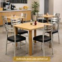 Ver imagem 7 de Kit 2 Cadeiras de Cozinha Jantar com Reforço Cromada Assento Grosso Preto