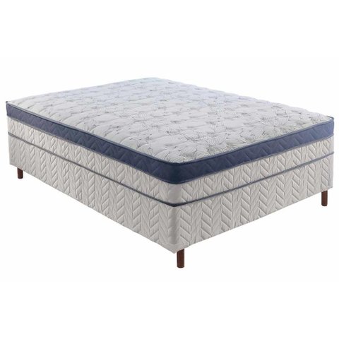 Cama Box Conjugado Casal: Colchão Molas Extrapedic Sublime Life Pillow White (138x188x48) Paropas