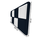 Ver imagem 2 de Painel Estofado Bianca 160 cm Para Cama Box Quarto Queen Size Suede Azul Marinho Sintético Branco
