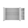 Armário Aéreo Parede Embutido Multiuso Cozinha Lavanderia Nicho Organizador 2 Portas Ópera - Branco - 3
