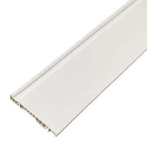Rodapé de Pvc Spot Pisos Frisado Branco 15cm X 15mm X 2,20m