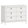 Cômoda Infantil MDF 6 gavetas Branco Fosco Linha Cromo Quater Móveis - 4