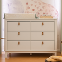 Ver imagem 3 de Cômoda Infantil 6 Gavetas Branco Fosco em MDF com Puxadores em Couro