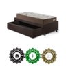 Base Box Cama Solteiro Sapateira Courino Linho Marrom e Colchão Relax Adorabile Ecoflex 88x188 - 10