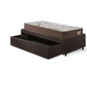 Ver mais imagens de Base Box Cama Solteiro Sapateira Courino Linho Marrom e Colchão Relax Adorabile Ecoflex 88x188