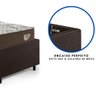 Base Box Cama Solteiro Sapateira Courino Linho Marrom e Colchão Relax Adorabile Ecoflex 88x188 - 2