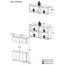 Ver imagem 5 de Conjunto Lavanderia Multiuso Armário Aéreo e Balcão 4 Portas Multimóveis Mp5054 Rustic/branco
